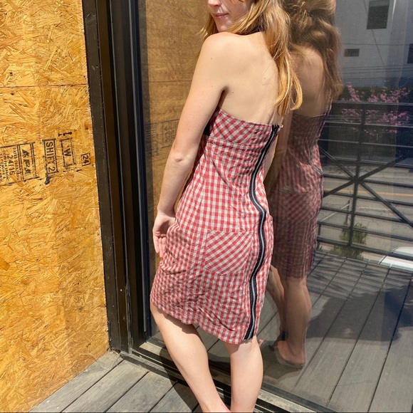Cop Copine Red Gingham Checkered Halter Dress - Picture 2 of 4